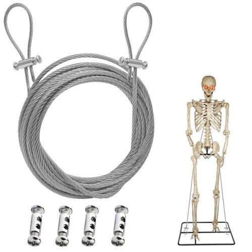 12ft Replacement Accessories, 3mm Diameter Coated Stainless Steel Guy Wire Cable for 12 Ft  Part U
