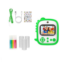 Kids Camera Instant Print Printer 2.4 Inch Screen 12MP 1080P HD Video Camera Kids Instant Digital Camera Green