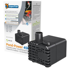 Superfish Pond-Power 450 Pump Compact Submersible Adjustable Circulation Eco-Friendly Water Ornament Filter Pump with Long Cable