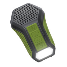 Wearable Speaker, Portable Clip Speaker with Light & Warning Lamp,Hand Free Call for Work,Cycling,Outdoor