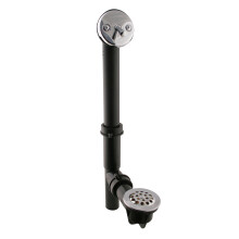 Westbrass 592144-26 1-1/2" x 14" Svart Poly Badavfall & Överflödesmontering med Spolarm och Beehive Sil