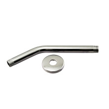 Westbrass 1/2" IPS x 10" Brusearm med Flange, Poleret Krom, D302-1-26