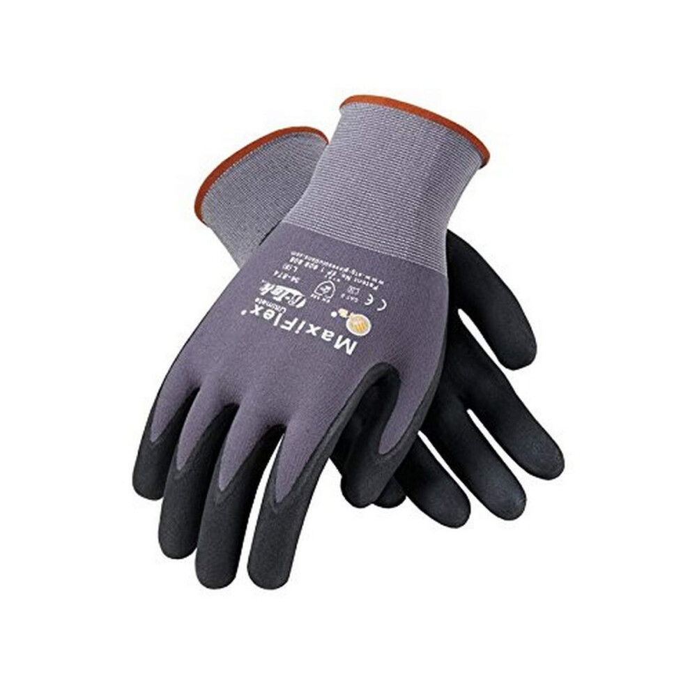 Maxiflex 3 Pack 34-874/S Gloves Nitrile Micro-Foam Grip Palm & Fingers - Excellent Grip And Abrasion Resistance - Micro-Foam Nitrile Coating (Size-S/3 810165508927