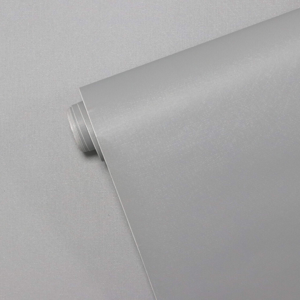 Yasinet 17.7" X 393.7" Grey Peel And Stick Wallpaper Grey Contact Paper Self-Adhesive Removable Textured Wallpaper Decorative For Wall Bedroom Vinyl F 762739448613