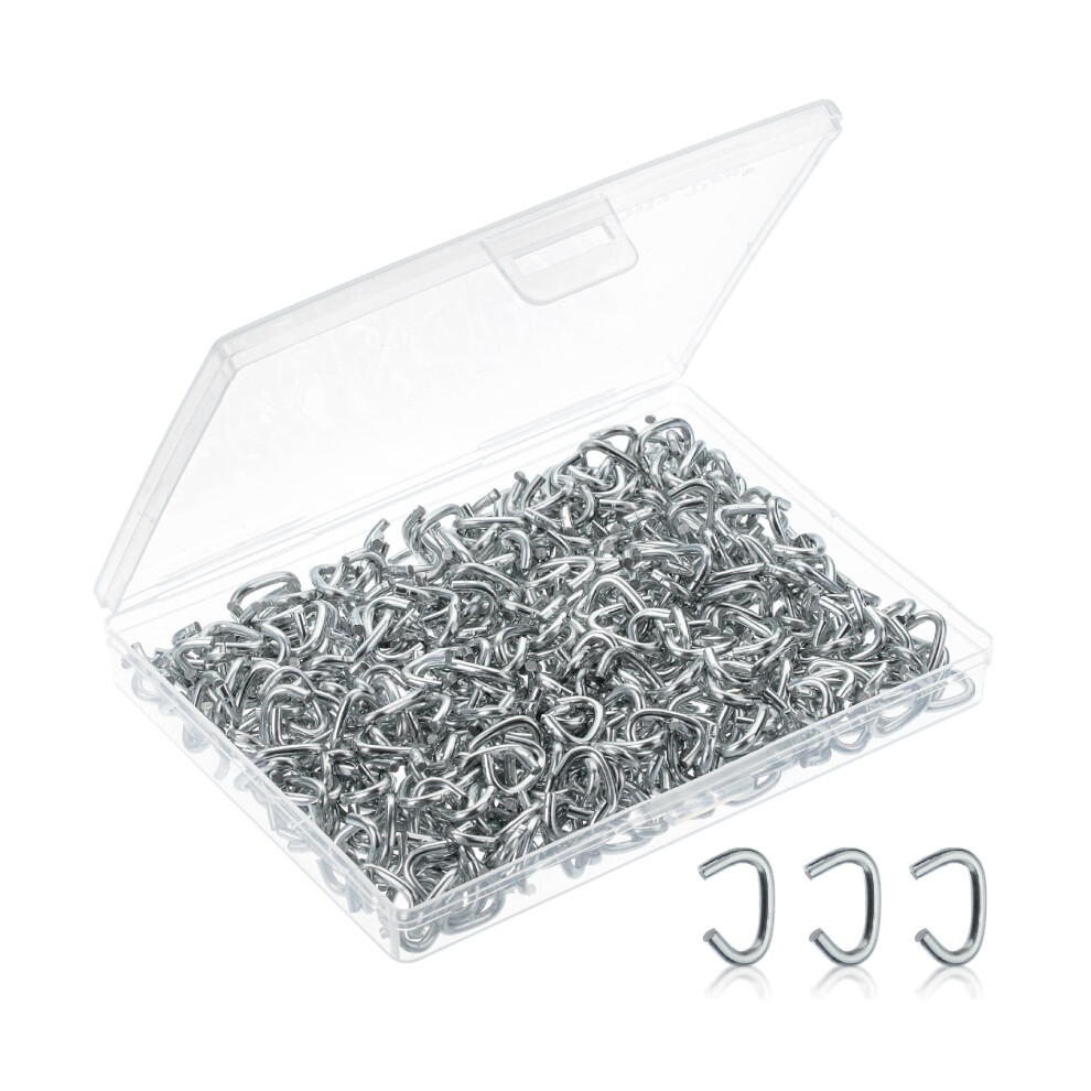 Mr. Pen- Galvanized Hog Rings, 3/8", 425 Pcs, Hog Rings Upholstery, Hog Rings For Furniture Upholstery, Auto Upholstery, Meat & Sausage Casings, Fenci 840316923170