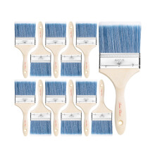 Bates Verfkwasten, 4-Inch, 12 Stuks, Houten Handvat, Verfkwasten voor Muren, Meubelverfkwast