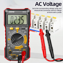 ANENG SZ304 Digital Multimeter 1999 Counts, 200mV-750V AC/DC Voltage, 20mF Capacitance, Handheld Tester in Black/Red