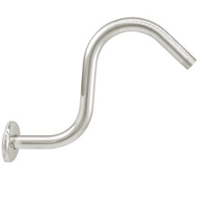 Westbrass 1/2" IPS x 8" S-förmiger Duscharm und Flansch, poliertes Nickel, D303-81-05