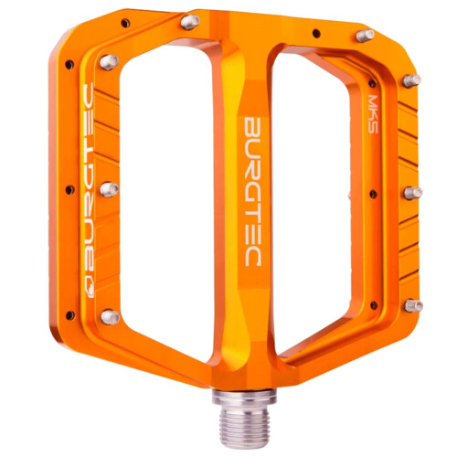 Burgtec Penthouse Mk5 Flachpedale Silber, Crmo