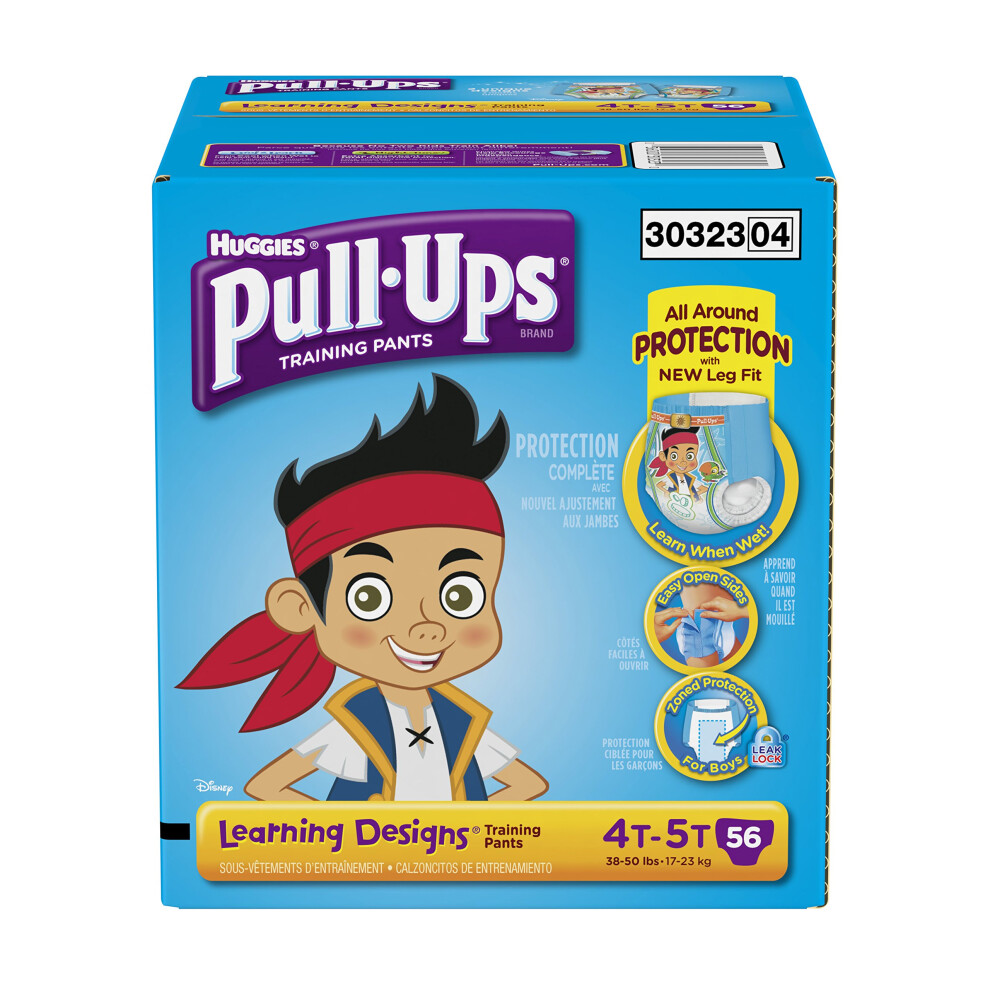 Training Pants With Learning Designs For Boys, 4T-5T, 56 Count (Packaging May Vary) Pull-Ups