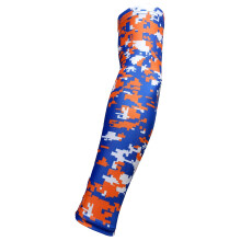 Sports Farm Nuovo! Manica Armata Camo Digitale Blu Royal Arancio Bianco - Compressione Traspirante (Piccolo)