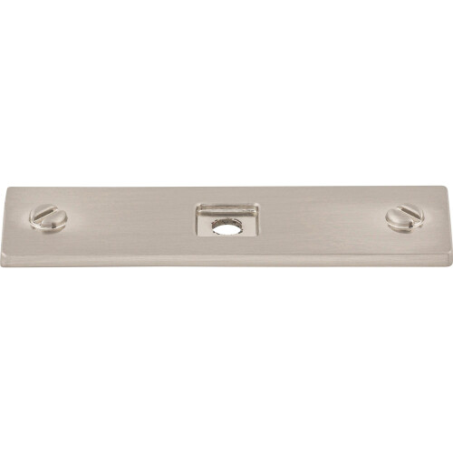 Top Knobs TK741BSN Barrington 3" Channing Backplate, Borstadad Satin Nickel