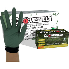 GLOVEZILLA Gants Nitrile 2-Couches 8.5 MIL, Jetables, Résistants, Texture Diamant, Grande Taille (1000 Comptes)