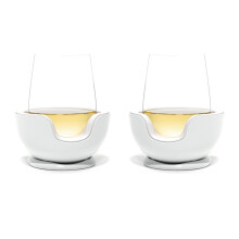 VoChill Stemless Wijnglas Koeler | Behoud de Koelte in Je Glas | Gemaakt in de VS | Afneembare & Herbruikbare Koelbasis