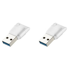 2X Memory Card Reader Adapter USB 3.0 High Speed Flash Memory Card Adapter for TF PC Computer Laptop White