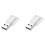 2X Memory Card Reader Adapter USB 3.0 High Speed Flash Memory Card Adapter for TF PC Computer Laptop White 1