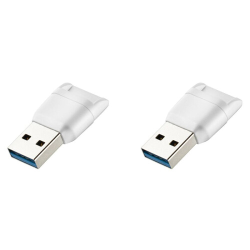 2X Memory Card Reader Adapter USB 3.0 High Speed Flash Memory Card Adapter for TF PC Computer Laptop White