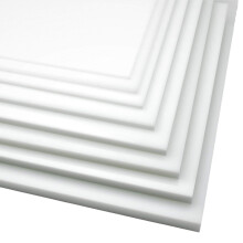 BuyPlastic Natuurlijke Witte HDPE Plastic Plaat 3/8" Dik, 6" x 12", Hoge Dichtheid Polyethyleen
