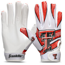 Guantes de Recepción de Fútbol Franklin Sports Texas Tech Red Raiders para Niños