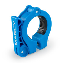 Marcy Clips de bloqueo de barra olímpica ajustables de nylon (2 pulgadas) con liberación rápida, azul, OBC-9BL