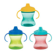Nuby 2-Handige Levenslange Spout Sippy Cup met Eenvoudige Grip - (3-Pack) 7 oz - Baby Sippy Cup voor 6+ maanden - Jongens
