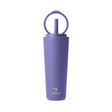 Gobelet Isotherme en Acier Inoxydable 24 oz - Mug de Voyage Anti-Fuite avec Poignée Pliable - Garde les Boissons Froides 32 Hrs
