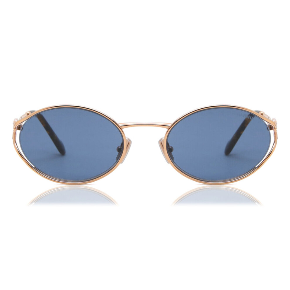 New Miu Miu Women's Mu52ys Zvf1v1 Sunglasses Gold