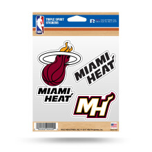 Rico Industries NBA Miami Heat Die Cut 3-Piece Triple Spirit Klisterark