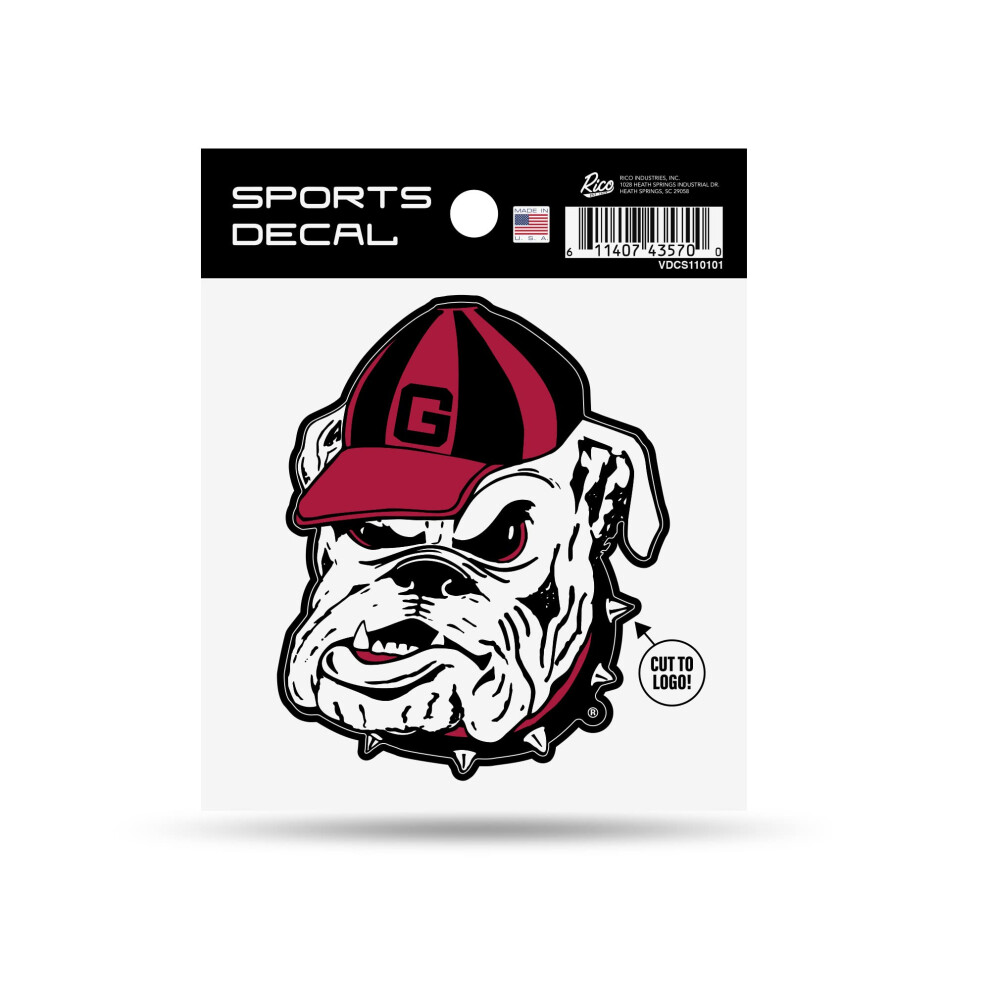 Rico Industries Ncaa Georgia Bulldogs Primary Logo 4X4 Decal, Team Color, Size Of Individual Decal Will Vary 767345742797