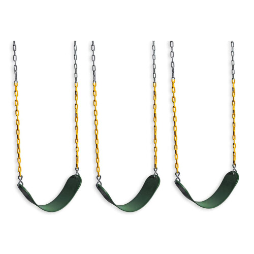 Pack de 3 balançoires Sling de Eastern Jungle Gym avec chaînes enduites