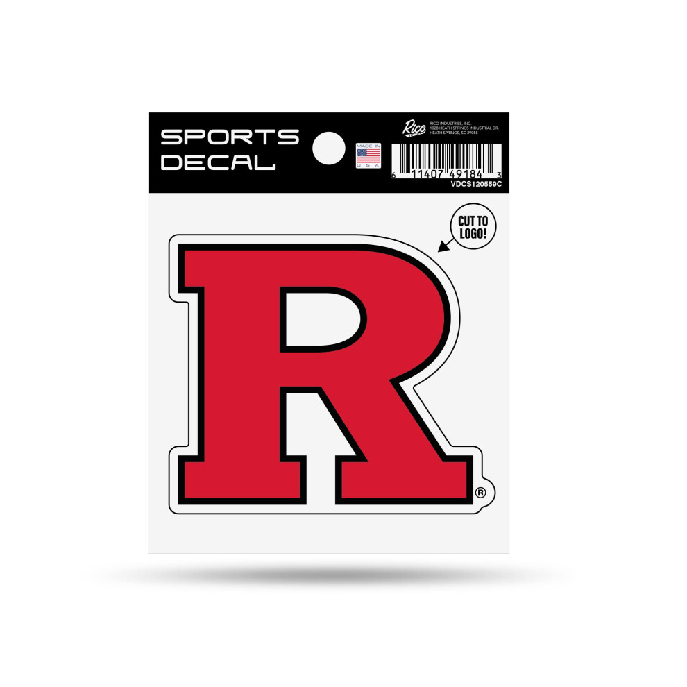 Rico Industries Ncaa Rutgers Scarlet Knights Primary Logo 4X4 Decal 611407283721