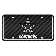 Rico Industries NFL Dallas Cowboys Carbon Fiber Auto Tag 6" x 12" - Perfekt til bil
