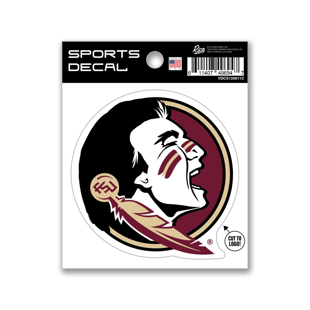 Rico Industries Ncaa Florida State Seminoles Primary Logo 4X4 Decal 611407283714