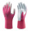 SHOWA Atlas 370 Nitrilbelagd Arbets Handske med Nylonfoder, Rosa, Stor (1 Par) 1