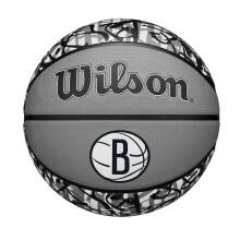 WILSON NBA Team Graffiti Basketball - Brooklyn Nets, Størrelse 7-29.5"