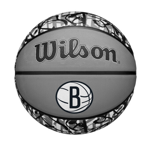 Wilson WILSON NBA Team Graffiti Basketbal - Brooklyn Nets, Maat 7-29,5"