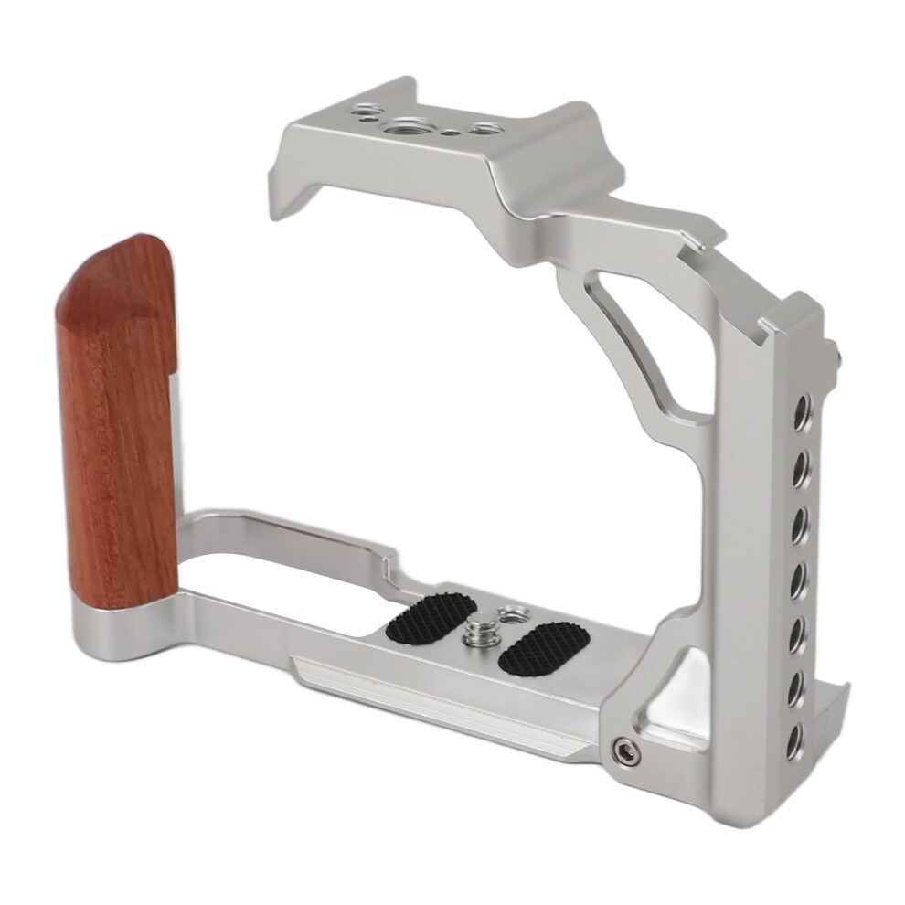 Camera Cage For Nikon Zfc Aluminum/Wood, Easy Install Silver 8391387051627