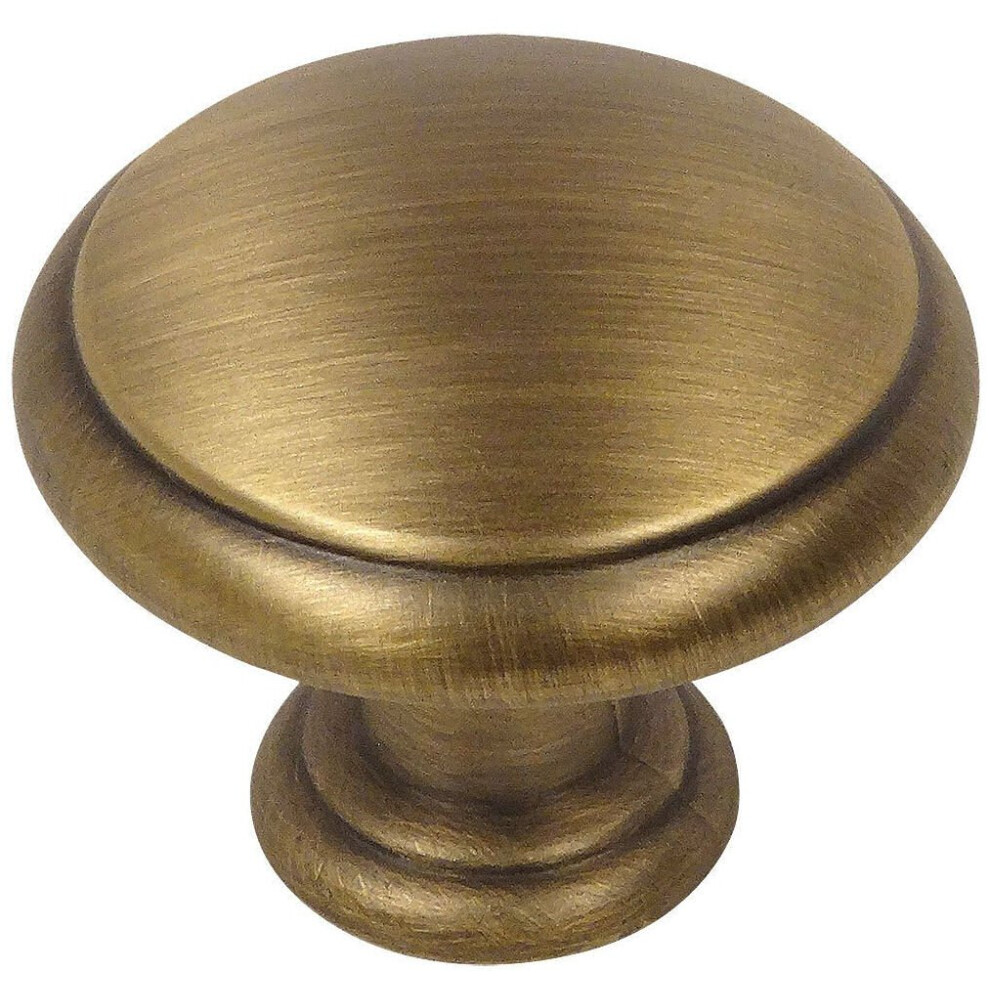 Cosmas 10 Pack 5422Bab Brushed Antique Brass Cabinet Hardware Mushroom Knob 609595735610