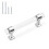 Probrico 15 Pack Polished Chrome Cabinet Handles 3-1/2 Inch Hole Center Pulls 1