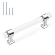 Probrico 10 Pack Zink Legering met Duidelijke Acryl Kastgrepen 4 Inch Gatafstand