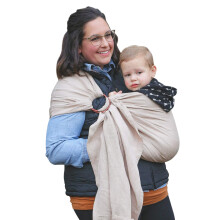 Nalakai Luxe Ring Sling Draagzak, Zachte Linnenmix Draagdoek, Draag je Kleintje Dichtbij je Hart