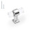 5 Pack Probrico Klare Akryl Skabshåndtag Enkelt Hul Dørknopper, Poleret Krom Knobs 1
