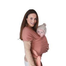 mushie Fular Portabebés | Algodón Orgánico y Elastano | Fular para Bebés 8-35 lbs (Cedar)