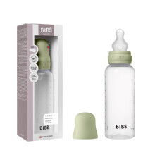 BIBS Baby Bottle 270 ml Silicone Nipple - Anti-Colic, BPA-Free, Round Nipple, Medium Flow, Lightweight & Easy to Clean, Suitable for Newborns 0+ Year