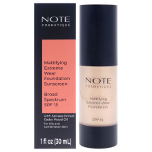 NOTE Mattifying Extreme Wear Liquid Foundation SPF 15 - Full Coverage för Oljig Hud - 01 Beige - 1 oz