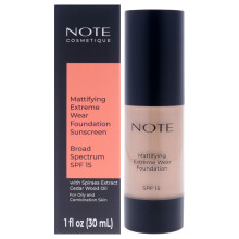 NOTE Cosmetica Mattifying Extreme Wear Liquid Foundation SPF 15 - Volledige Dekking voor Vette Huid - 116 Gouden Beige - 1 oz