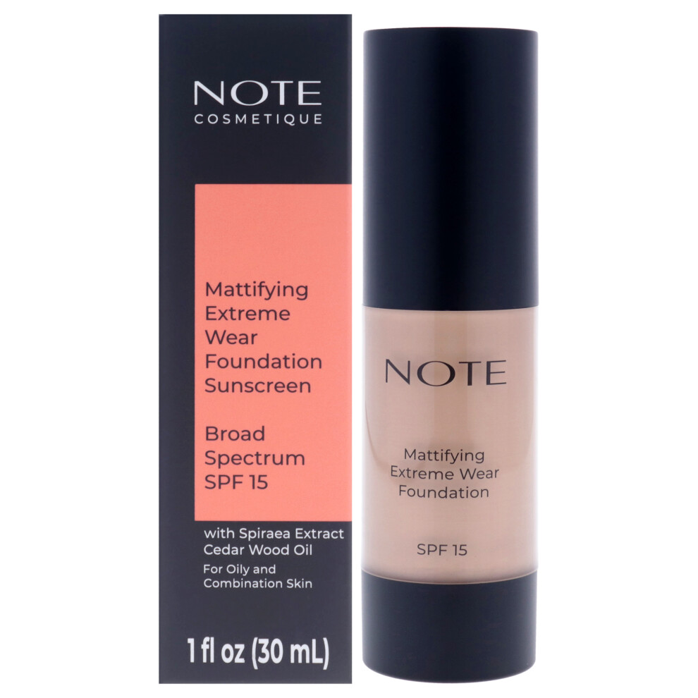 Kosmetischer Hinweis Note Cosmetique Mattifying Extreme Wear Liquid Foundation Spf 15 - Full Coverage Foundation Makeup For Oily Skin - 116 Golden Beige - 1 Oz