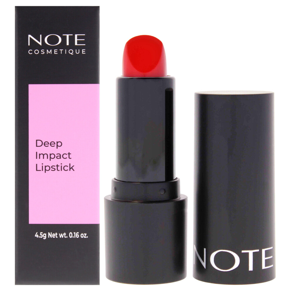 Kosmetischer Hinweis Note Cosmetique Deep Impact Lipstick - Rich Pigment High Coverage Lipstick For Women - Creamy With Vitamin E - 13 Impressive Red - 0.16 Oz