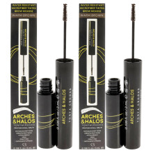 Mikrofaser-Augenbrauenmousse mit Tinte – Warmbraun von Archs & Halos, 2 Stück