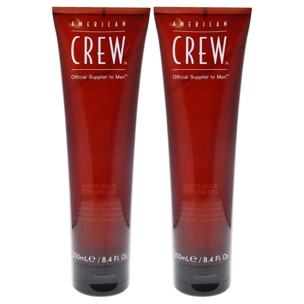 Photos - Hair Styling Product Light Hold Styling Gel - Pack of 2 by American Crew for Men - 8.4 oz